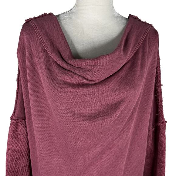 Free People Otto Slouchy Sweatshirt Tunic Oversized Jasper Rose M - Picture 9 of 12